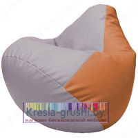 Бескаркасное кресло мешок Груша Г2.3-2520 (сиреневый, оранжевый)